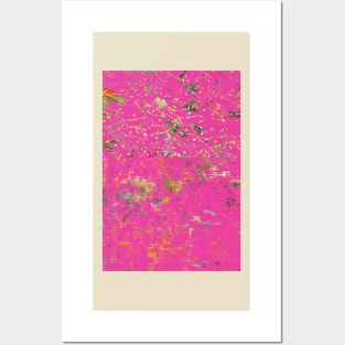 Bohemian Fiber Art, bubble gum pink Posters and Art